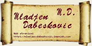 Mlađen Dabesković vizit kartica